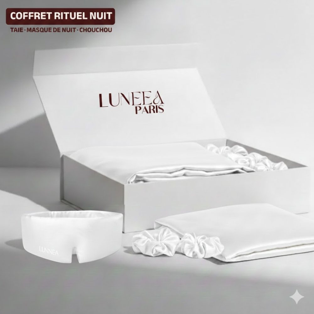 Coffret Rituel Nuit Luneea – Taie, Masque & Chouchou