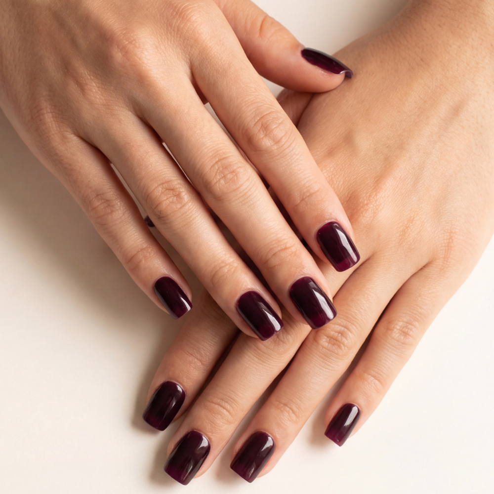 Rouge cerise - Carré Press On en Gel Souple
