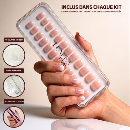 Petit point Bleu & marron -  Press-on