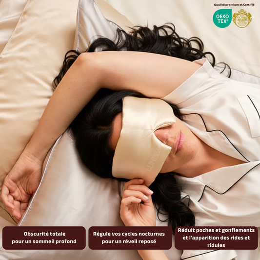 Masque de nuit 100% soie de mûrier