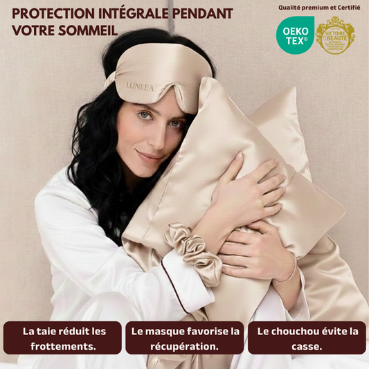 Coffret Rituel Nuit Luneea – Taie, Masque & Chouchou