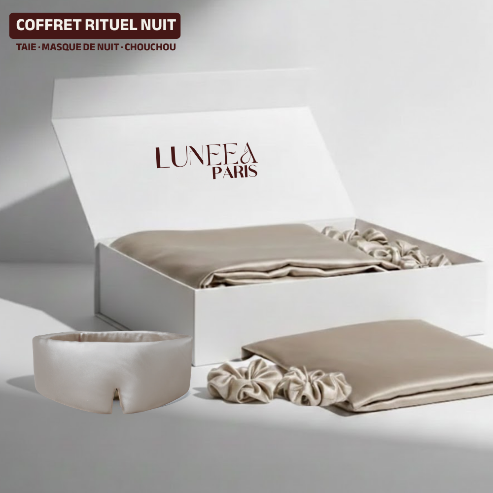 Coffret Rituel Nuit Luneea – Taie, Masque & Chouchou